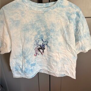 Marvel Spider-Man Blue and White Crop Top